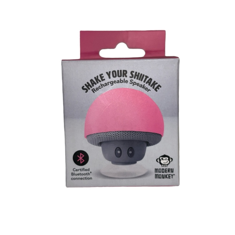 NWT mini mushroom Bluetooth speaker with built in suction cup. Never used.